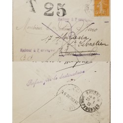 J) 1922 FRANCE, AIRMAIL, CIRCULATED COVER, FROM FRANCE