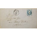 J) 1866 FRANCE, CERES, MUTE CANCELLATION, CIRCULATED COVER, FROM FRANCE