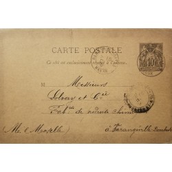 J) 1900 FRANCE, POSTCARD, POSTAL STATIONARY, PEACE AND COMMEMORATIVE, CIRCULATED COVER, FROM FRANCE
