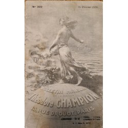 J) 1930 FRANCE, MONTHLY NEWSLETTER OF THE HOUSE LOCODORE CHAMPION RUE DROUOT PARIS, POSTCARD, XF