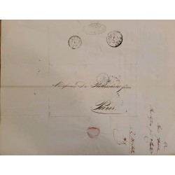 J) 1849 FRANCE, PREFILATELIC, COMMERCIAL CORRESPONDENCE OF ROTSCHILD, CIRCULATED COVER, FROM FRANCE TO PARIS