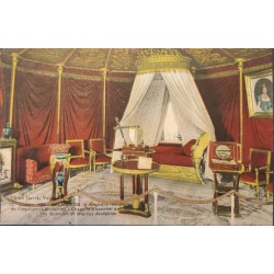 J) 1920 FRANCE, PHOTOGRAPH OF THE FORMER RESIDENCE OF EMPERATRIZ JOSEPHINE DEMPERA BEDROOM