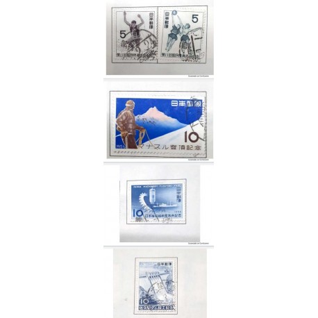 L) 1956 - 1957 JAPAN, MACHINERY FLOATING FAIR, SPORT GAMES, VOLLEYBALL, MOUNT MANASLU CLIMBING, ALBUM PAGE NO INCLUDED