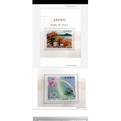 L) 1960 - 1961 JAPAN, NATURE, FLOWERS, 75th ANNIV. OF JAPANESE EMIGRATION TO HAWAII, RAINBOW, ALBUM PAGE NO INCLUDED