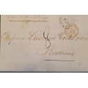 J) 1866 FRANCE, RED CANCELLATION, 8 REALES, CIRCULATED COVER, FROM FRANCE TO BURDEOS
