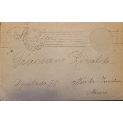 J) 1920 FRANCE, CIRCULAR CANCELLATION, FROM FRANCE TO MEXICO