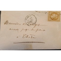 J) 1915 FRANCE, EMPEROR MAXIMILIAN, MUTE CANCELLATION, CIRCULATED COVER, FROM FRANCE