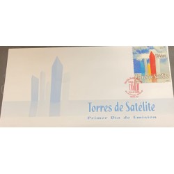 L) 2007 MEXICO, SATELLITE TOWERS, ARCHITECTURE, 50 YEARS, MEXICAN POSTAL SERVICE, FDC