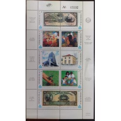 L) 1989 VENEZUELA, 100 YEARS OF THE BANK OF VENEZUELA,PAPER CURRENCY, BANKNOTES, CHILD, PEOPLE, ARCHITECTURE, MNH