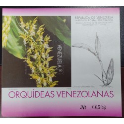 L) 1995 VENEZUELA, VENEZUELAN ORCHID, FLOWERS, NATURE, PURPLE, CATASETUM BARBATUM, MNH