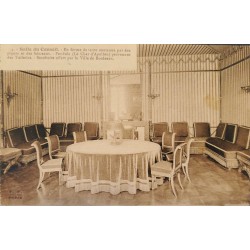 J) 1910 FRANCE, COUNCIL ROOM, TENT IN SHAPE SUPPORTED BY PEAKS AND BEAMS, TULLERIAS PENDULUM, SECRETARY OFFERED