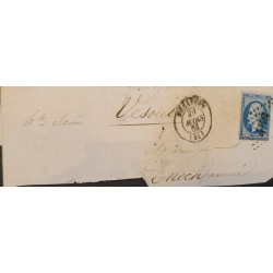 J) 1930 FRANCE, EMPEROR NAPOLEON, MUTE CANCELLATION, CIRCULATED COVER, FROM FRANCE TO VESOUL