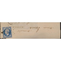 J) 1869 FRANCE, EMPEROR NAPOLEON, MUTE CANCELLATION, CIRCULATED COVER, FROM FRANCE