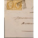 J) 1868 FRANCE, EMPEROR NAPOLEON, MUTE CANCELLATION, CIRCULATED COVER, FROM FRANCE
