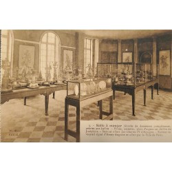 J) 1910 FRANCE, DINING ROOM DECORATED WITH POMPEIAN DANCERS, PAINTED BY LAFFITE FLUTES, PLATES, SILVER TRAYS