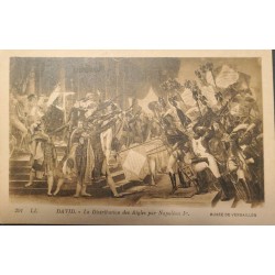 J) 1910 FRANCE, THE DISTRIBUTION OF THE EAGLES OF NAPOLEON, VERSAILLES MUSEUM, POSTCARD, XF