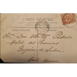 J) 1904 FRANCE, POSTCARD, CIRCULATED COVER, FROM FRANCE TO GERMANY