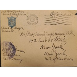 J) 1919 FRANCE, POSTCARD, CIRCULATED COVER, FROM FRANCE TO NEW YORK