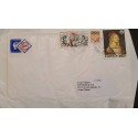 J) 2017 FRANCE, SHIELD, PAINTING, MULTIPLE STAMPS, AIRMAIL, CIRCULATED COVER, FROM FRANCE TO USA