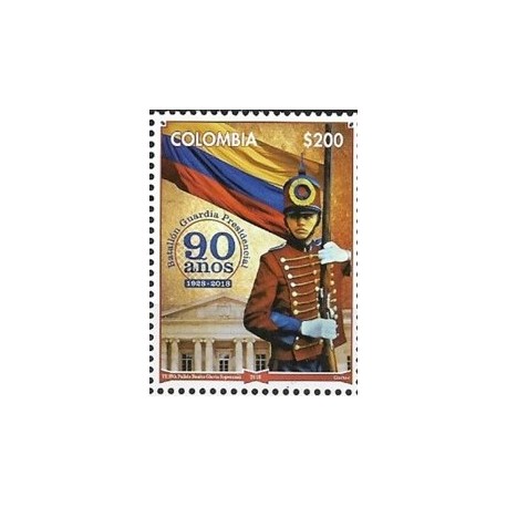 A) 2018, COLOMBIA, BATTALLON OF THE PRESIDENTIAL GUARD, MILITARY IN THE SERVICE OF THE PRESIDENCY, MNH