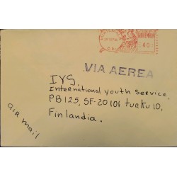 J) 1981 GUATEMALA, METTER STAMPS, AIRMAIL, CIRCULATED COVER, FROM GUATEMALA TO FINLAND