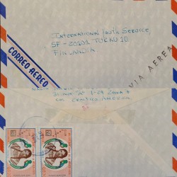 J) 1916 GUATEMALA, INTERNATIONAL YEAR OF WOMEN, AIRMAIL, CIRCULATED COVER, FROM GUATEMALA TO FINLAND