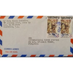 J) J) 1976 GUATEMALA, BICENTENNIAL, INDEPENDENCE UNITED STATES OF NORTH AMERICA, AIRMAIL, CIRCULATED