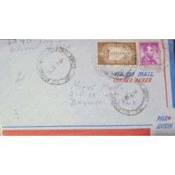 A) 1961, UNITED STATES, OIL INDUSTRY, FROM HOLLYWOOD TO NEW YORK, OVER CIRCULATED, AIRMAIL