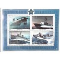 A) 1982 SOUTH AFRICA, SIMONSTOWN NAVAL BASE ANNIVERSARY: SUBMARINE, COMBAT VEDETTE, DRAGAMINS, COAST GUARD, MINISHEET