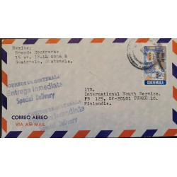 J) 1975 GUATEMALA, CENTENARY QUETZALTENANGO INDEPENDENCE FAIR, SPECIAL DELIVERY, AIRMAIL, CIRCULATED COVER