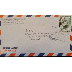 J) 1993 GUATEMALA, AMERICA UPAEP, BOAT, AIRMAIL, CIRCULATED COVER, FROM GUATEMALA TO FINLAND
