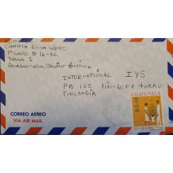J) 1994 GUATEMALA, AIRMAIL, CIRCULATED COVER, FROM GUATEMALA TO FINLAND
