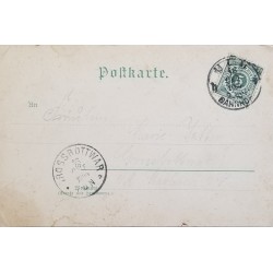 J) 1990 GERMANY, NUMERAL, 5 CENTS, AIRMAIL, CIRCULATED COVER, FROM GERMANY