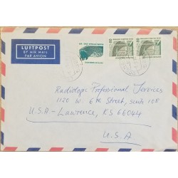 J) 1990 GERMANY, GERMANY FEDERAL POST, MULTIPLE STAMPS, AIRMAIL, CIRCULATED COVER, FROM GERMANY TO USA