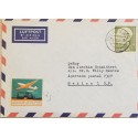 J) 1960 GERMANY, PRESIDENT THEODOR HESS, MULTIPLE STAMPS, AIRMAIL, CIRCULATED COVER, FROM GERMANY TO MEXICO