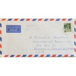 J) 1978 GERMANY, TOWER, AIRMAIL, CIRCULATED COVER, FROM GERMANY TO USA