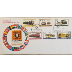 J) 1971 GERMANY, RAILWAY, TRANSPORTS, HORSE, FLAGS, MULTIPLE STAMPS, AIRMAIL, CIRCULATED COVER, FROM GERMANY