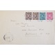 J) 1954 GERMANY, NUMERAL, MULTIPLE STAMPS, AIRMAIL, CIRCULATED COVER, FROM GERMANY TO BALTIMORE