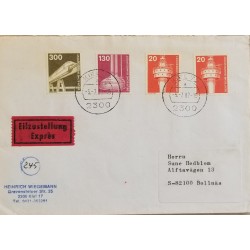 J) 1982 GERMANY, LIGTHOUSE, MULTIPLE STAMPS, AIRMAIL, CIRCULATED COVER, FROM GERMANY ALFTAVAGEN