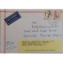 J) 1992 GERMANY, CILLY AUSSM, CASTLE, MULTIPLE STAMPS, AIRMAIL, CIRCULATED COVER, FROM GERMANY TO USA