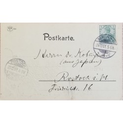 J) 1905 GERMANY, GERMANIA, POSTCARD, CIRCULATED COVER, FROM GERMANY
