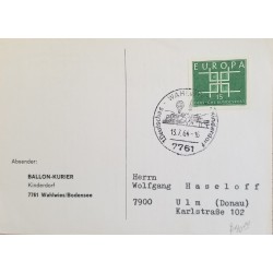 J) 1964 GERMANY, EUROPA CEPT, POSTCARD, AIRMAIL, CIRCULATED COVER, FROM GERMANY