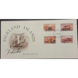 L) 1988 FALKLAND ISLANDS, OLD VEHICLES, CARS, FDC