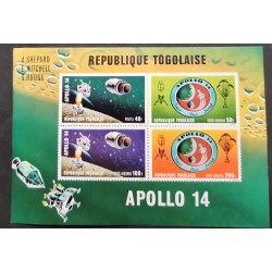 L) REPUBLIC OF TOGO, APOLO 14, SPACE, SATELLITE, MNH