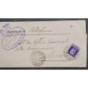 SL) 1939 ITALY, KING VICTOR EMMANUEL, 50 CENTS, LETTER CIRCULATED TO LECCE
