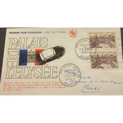 L) 1957 FRANCE, ARCHITECTURE TOPIC, PALACE, COVER CIRCULATED, FDC