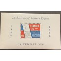 A) 1958 LIBERIA, DECLARATION OF HUMAN RIGHTS, UNITED NATIONS, MINISHEET