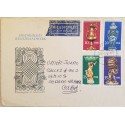 J) 1979 GERMANY, VASES, MULTIPLE STAMPS, AIRMAIL, CIRCULATED COVER, FROM GERMANY TO CARIBE