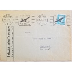 J) 1932 GERMANY, AIRMAIL, WITH SLOGAN CANCELLATION, XF