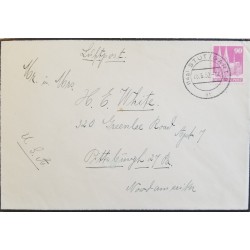 J) 1952 GERMANY, CASTLE, AIRMAIL, CIRCULATED COVEER, FROM GERMANY TO USA